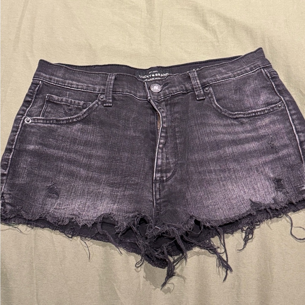 Lucky Brand Women's Black Jean Shorts - Sz 4/27